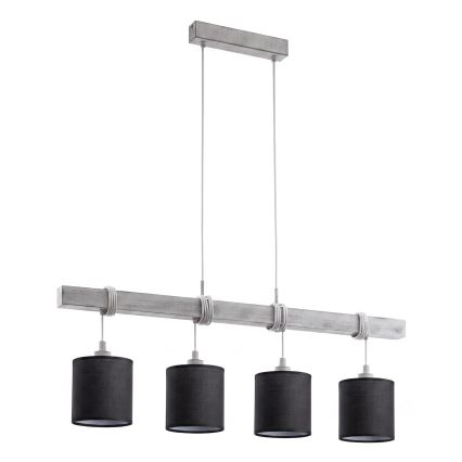 Brilagi - LED csillár kábelen NUBILA 4xE27/60W/230V szürke/fekete