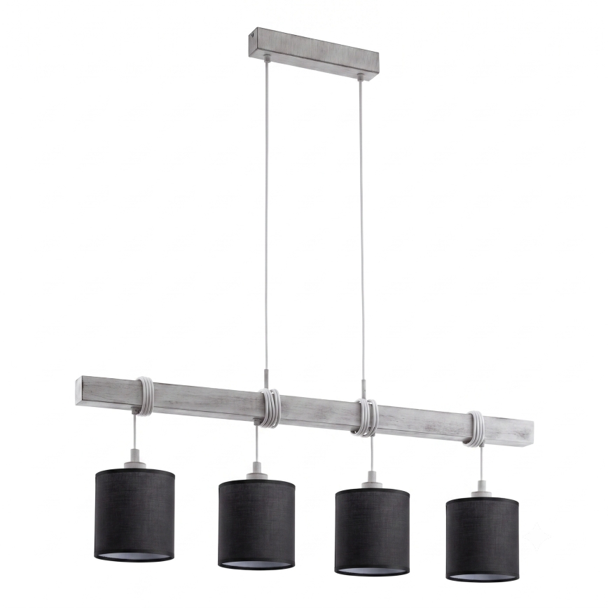 Brilagi - LED csillár kábelen NUBILA 4xE27/60W/230V szürke/fekete