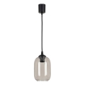 Brilagi - LED csillár kábelen RETRO GLASS 1xE27/60W/230V átm. 14 cm fekete/füstszürke