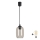 Brilagi - LED csillár kábelen RETRO GLASS 1xE27/60W/230V átm. 14 cm fekete/füstszürke