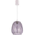 Brilagi - LED csillár kábelen RETRO GLASS 1xE27/60W/230V átmérő 26 cm fehér/füstszürke