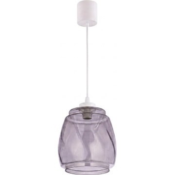 Brilagi - LED csillár kábelen RETRO GLASS 1xE27/60W/230V átmérő 26 cm fehér/füstszürke