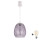 Brilagi - LED csillár kábelen RETRO GLASS 1xE27/60W/230V átmérő 26 cm fehér/füstszürke