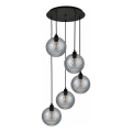 BRILAGI - LED csillár kábelen RETRO GLASS 5xE27/60W/230V fekete/füstszürke