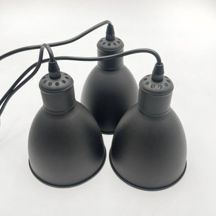 Brilagi - LED csillár kábelen RIDDY 3xE27/60W/230V fekete