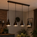 Brilagi - LED csillár kábelen RIDDY 4xE27/60W/230V réz/patina