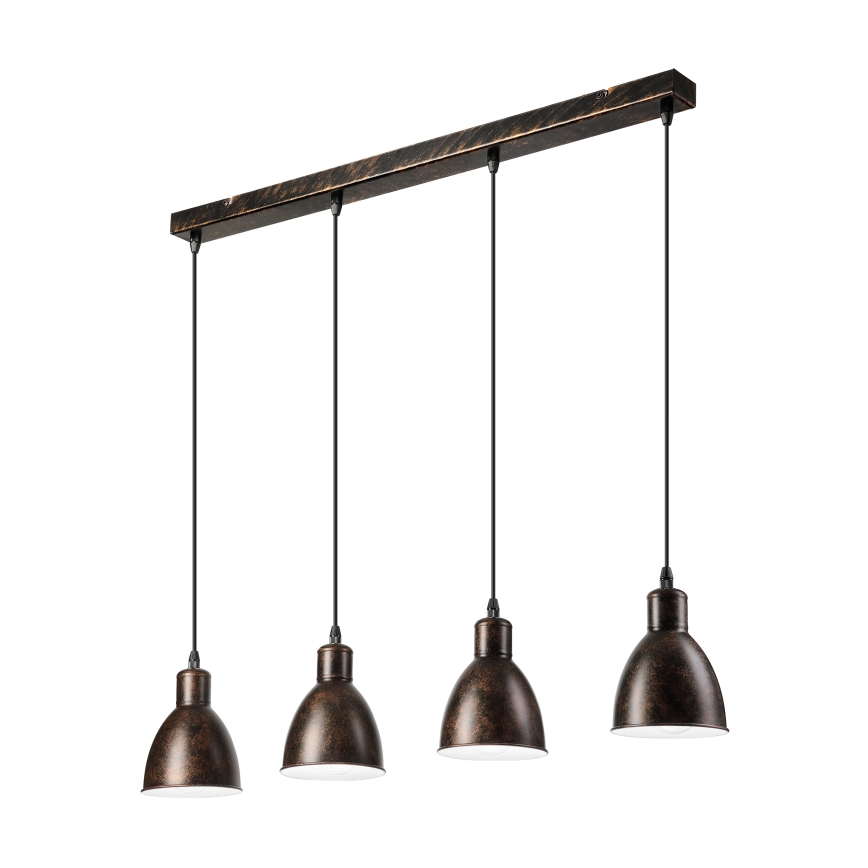 Brilagi - LED csillár kábelen RIDDY 4xE27/60W/230V réz/patina