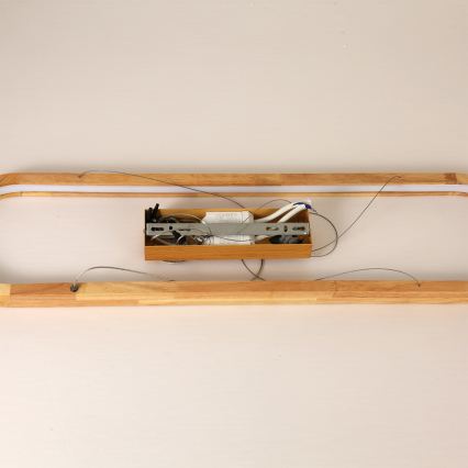 Brilagi - LED csillár kábelen UMEA WOOD LED/40W/230V 90x22 cm fa