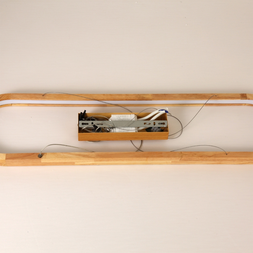 Brilagi - LED csillár kábelen UMEA WOOD LED/40W/230V 90x22 cm fa