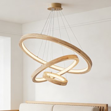 Brilagi - LED csillár kábelen UMEA WOOD LED/45W/230V Ø 60 cm fa