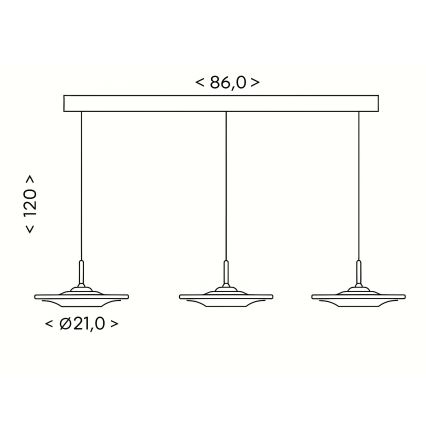 Brilagi - LED csillár kábelen VERANO 3xLED/15W/230V