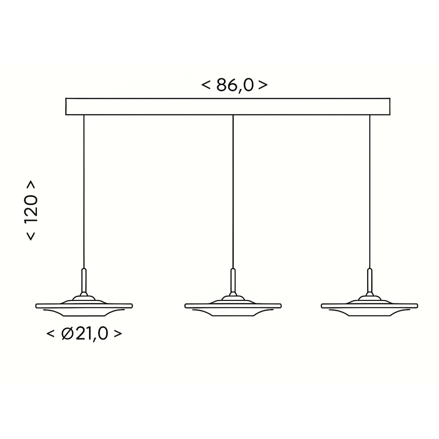 Brilagi - LED csillár kábelen VERANO 3xLED/15W/230V