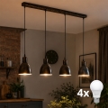 Brilagi - LED csillár kábeles felfüggesztéssel RIDDY 4xE27/60W/230V réz/patina