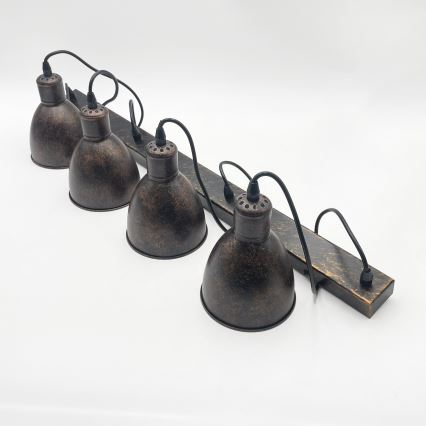 Brilagi - LED csillár kábeles felfüggesztéssel RIDDY 4xE27/60W/230V réz/patina