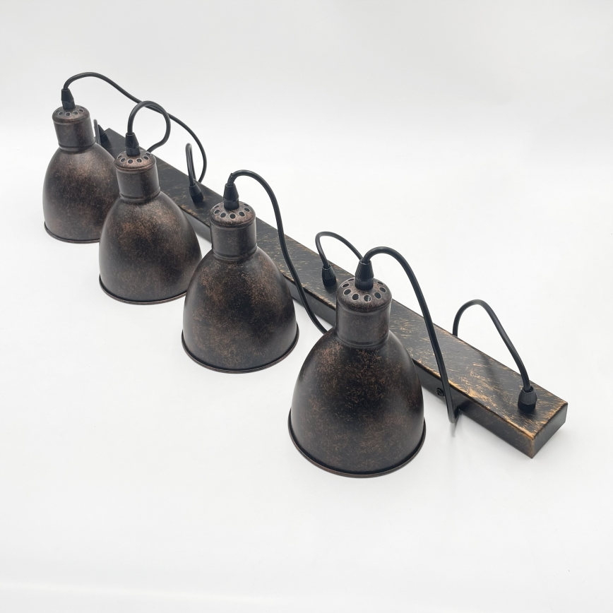Brilagi - LED csillár kábeles felfüggesztéssel RIDDY 4xE27/60W/230V réz/patina