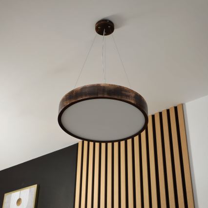 Brilagi - LED csillár kábellel CARVALHO SMOKEY 3xE27/60W/230V tölgy átm. 47,5 cm