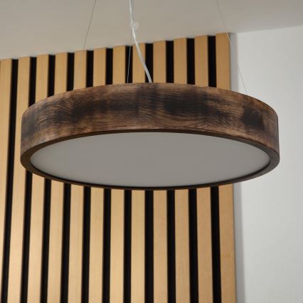 Brilagi - LED csillár kábellel CARVALHO SMOKEY 3xE27/60W/230V tölgy átm. 47,5 cm
