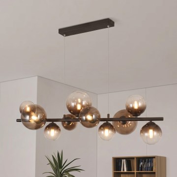 Brilagi - LED csillár kábellel MILLA 10xG9/3W/230V barna/füstbarna