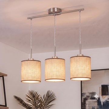 Brilagi - LED csillár kábellel NUBILA 3xE27/60W/230V barna