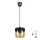 Brilagi - LED csillár kábellel RETRO GLASS 1xE27/60W/230V átm. 14 cm barna/füstölt bézs/fekete
