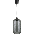 Brilagi - LED csillár kábellel RETRO GLASS 1xE27/60W/230V átm. 14 cm fekete/füstszürke