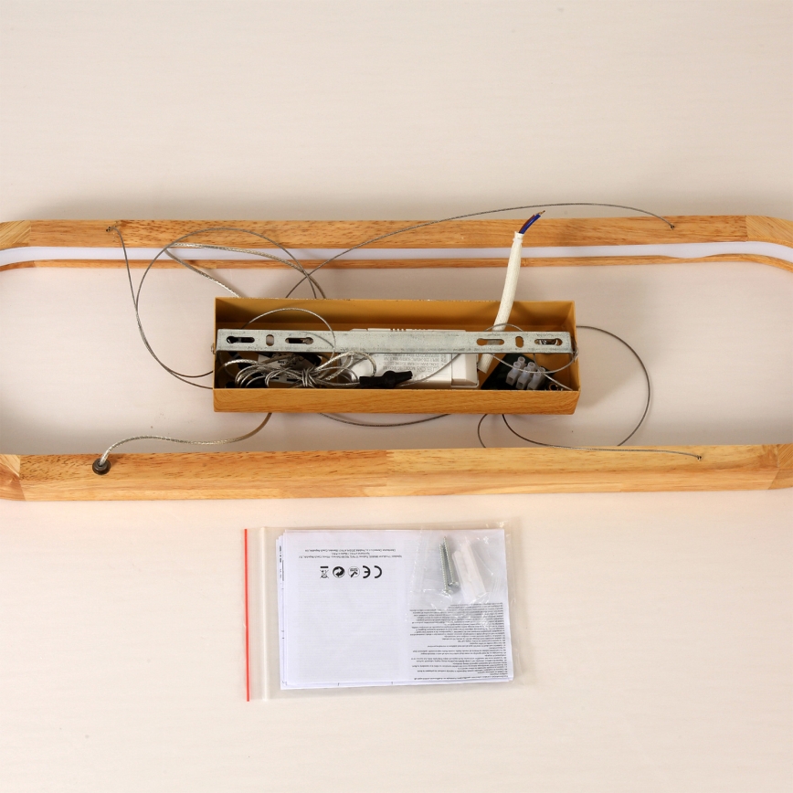 Brilagi - LED csillár kábellel UMEA WOOD LED/30W/230V 70x20 cm fa