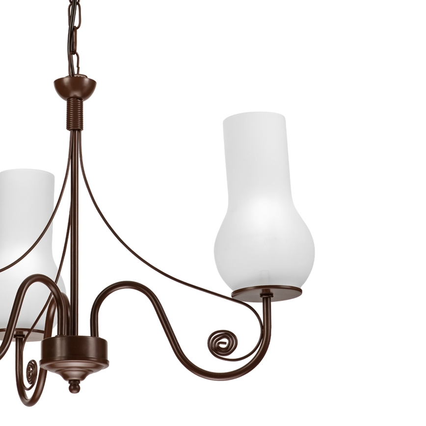 Brilagi - LED Csillár láncon COTTAGE 3xE14/40W/230V barna/fehér