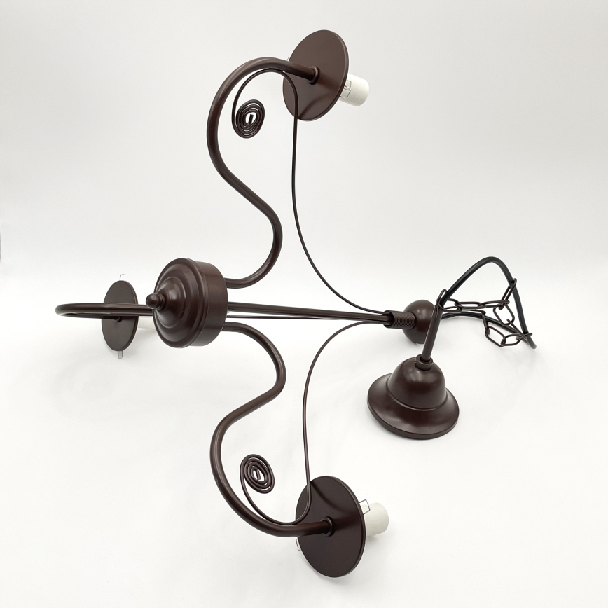 Brilagi - LED Csillár láncon COTTAGE 3xE14/40W/230V barna/fehér