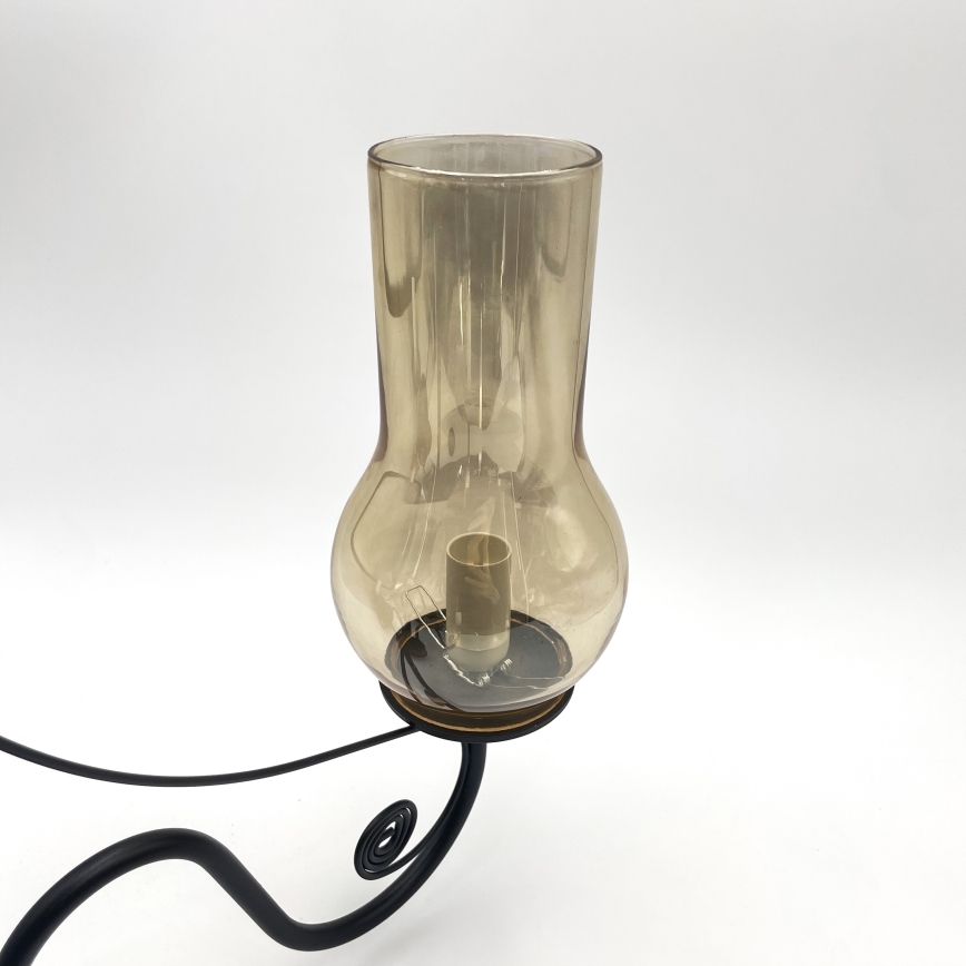 Brilagi - LED Csillár láncon COTTAGE 3xE14/40W/230V fekete/barna