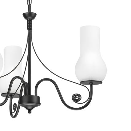 Brilagi - LED Csillár láncon COTTAGE 3xE14/40W/230V fekete/fehér