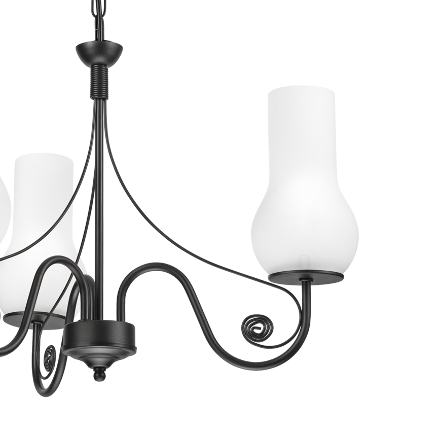 Brilagi - LED Csillár láncon COTTAGE 3xE14/40W/230V fekete/fehér
