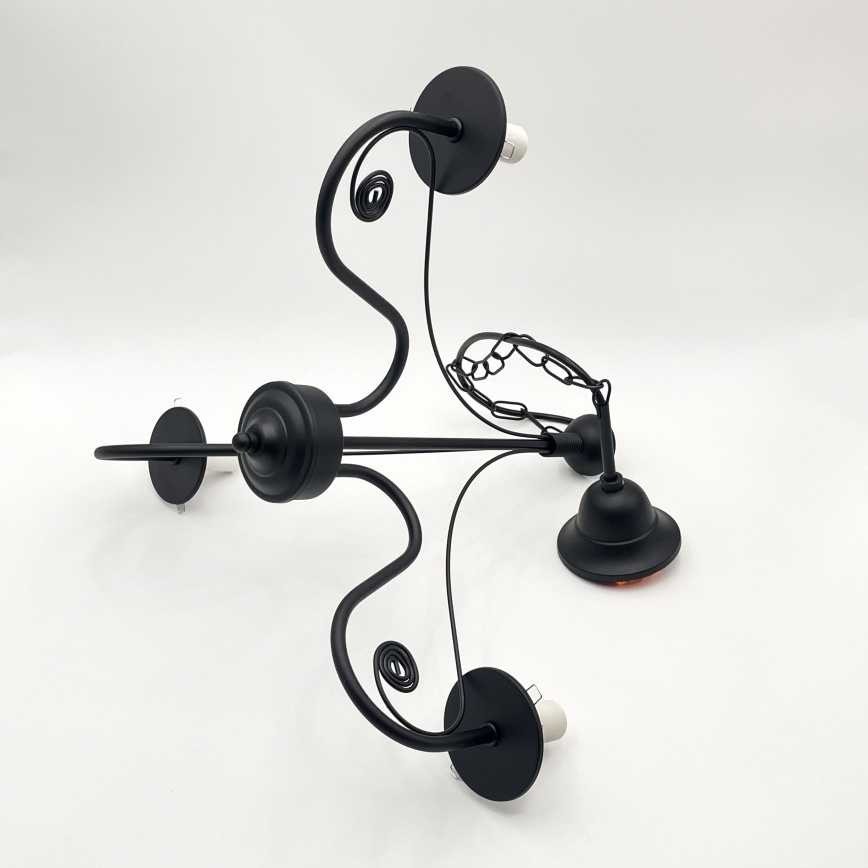 Brilagi - LED Csillár láncon COTTAGE 3xE14/40W/230V fekete/fehér