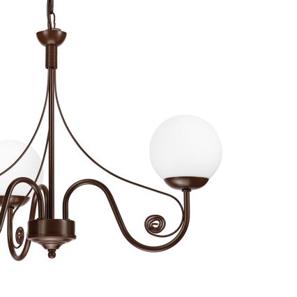 Brilagi - LED Csillár láncon COTTAGE 3xG9/40W/230V barna/fehér