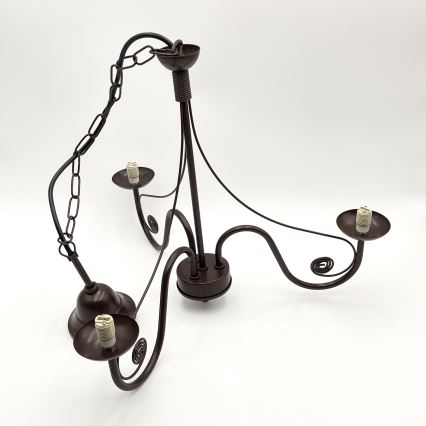 Brilagi - LED Csillár láncon COTTAGE 3xG9/40W/230V barna/fehér