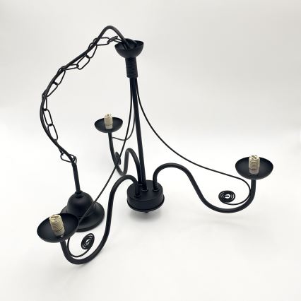 Brilagi - LED Csillár láncon COTTAGE 3xG9/40W/230V fekete/fehér