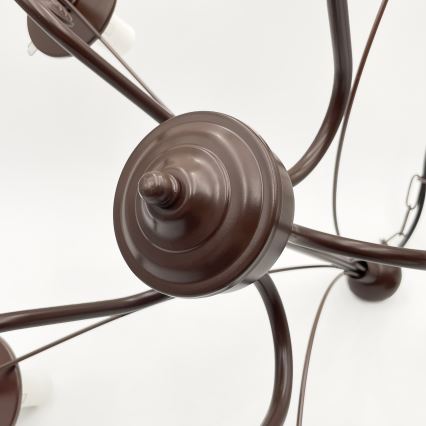 Brilagi - LED Csillár láncon COTTAGE 5xE14/40W/230V barna