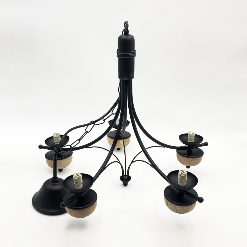 Brilagi - LED Csillár láncon COTTAGE 5xG9/40W/230V bükkfa/fehér