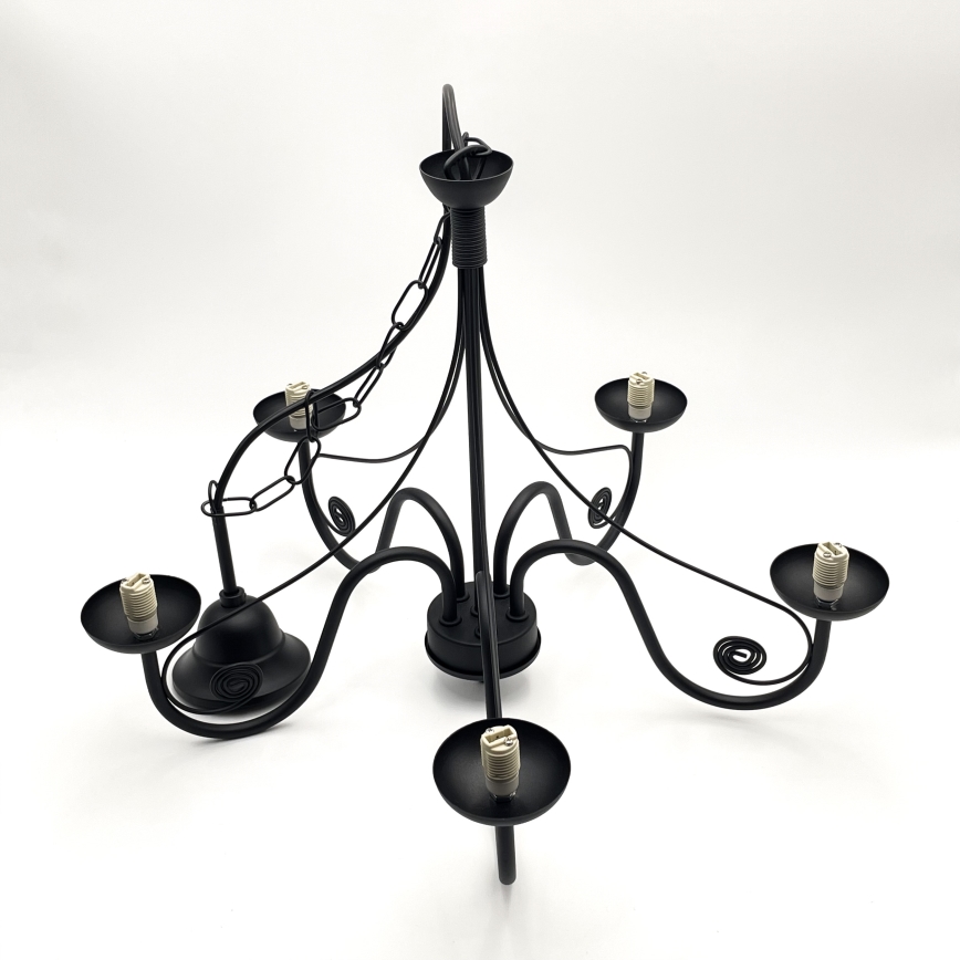 Brilagi - LED Csillár láncon COTTAGE 5xG9/40W/230V fekete/fehér