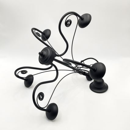 Brilagi - LED Csillár láncon COTTAGE 5xG9/40W/230V fekete/fehér