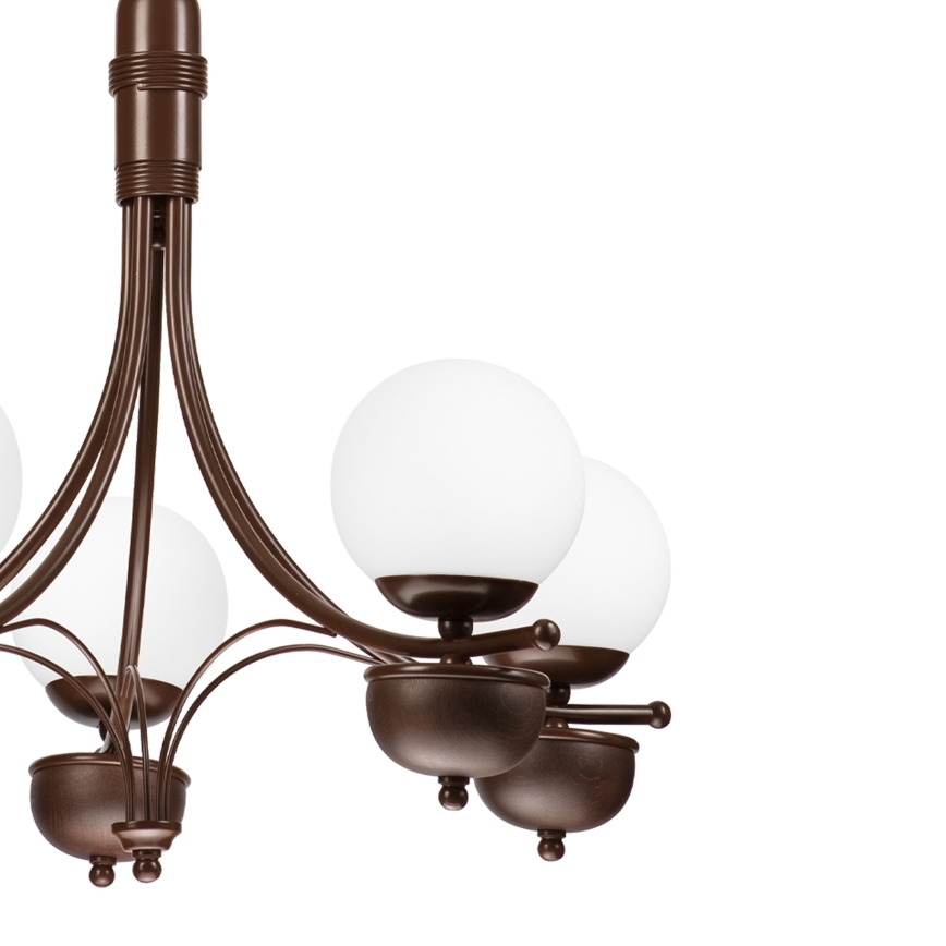 Brilagi - LED Csillár láncon COTTAGE 5xG9/40W/230V tölgy/fehér