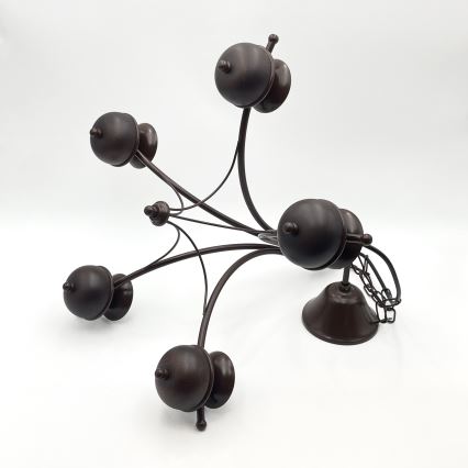 Brilagi - LED Csillár láncon COTTAGE 5xG9/40W/230V tölgy/fehér