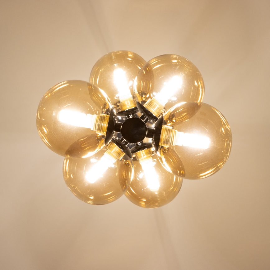 Brilagi - LED csillár MILLA kábelen 6xG9/3W/230V fekete króm/arany