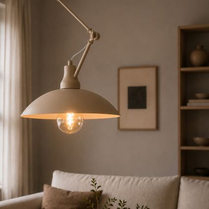 Brilagi - LED csillár rúdon IRONBEAM 1xE27/60W/230V bézs