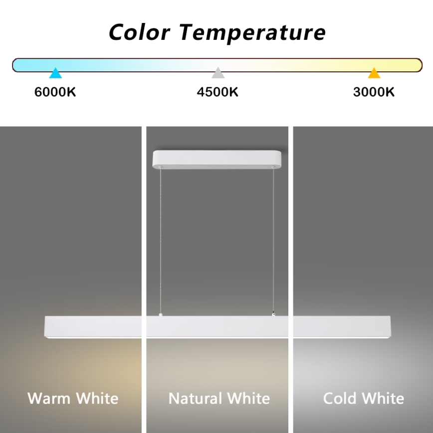 Brilagi - LED csillár zsinóron SLEEKLINE LED/40W/230V 3000/4500/6000K fehér