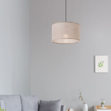 Brilagi - LED Csillár zsinóron ANTHONY 1xE27/60W/230V tölgy/bézs