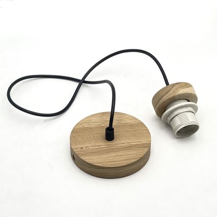 Brilagi - LED Csillár zsinóron ANTHONY 1xE27/60W/230V tölgy/bézs