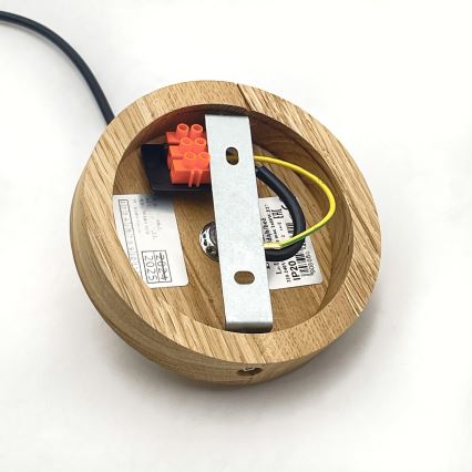 Brilagi - LED Csillár zsinóron ANTHONY 1xE27/60W/230V tölgy/bézs