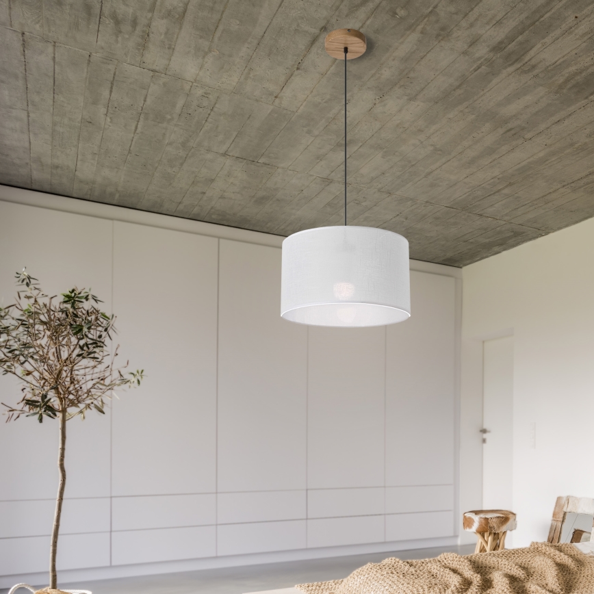 Brilagi - LED Csillár zsinóron ANTHONY 1xE27/60W/230V tölgy/fehér