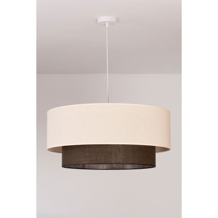 Brilagi - LED csillár zsinóron BOHO STYLE 3xE27/15W/230V átm. 60 cm krémszínű/barna