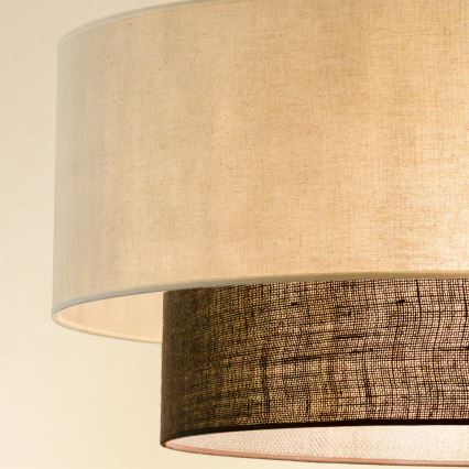 Brilagi - LED csillár zsinóron BOHO STYLE 3xE27/15W/230V átm. 60 cm krémszínű/barna